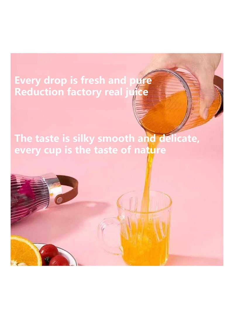 Arabayt Juice Blender Plastic Citrus Juicer USB Rechargeable Fruit Shake Cup Home Portable Electric Juicer Multifunctional Mini Blender for Shakes and Smoothies Birthday Gift Outdoor - Image 4